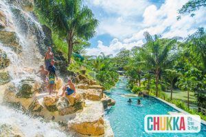 Kids Climbing Waterfall